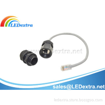 Waterproof Plastic RJ45 Female Panel Mount to RJ45 Male